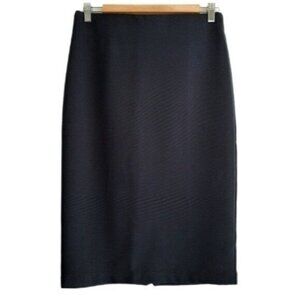 PHILOSOPHY / Pencil Skirt w/ Exposed Back Zipper Navy Sz 6